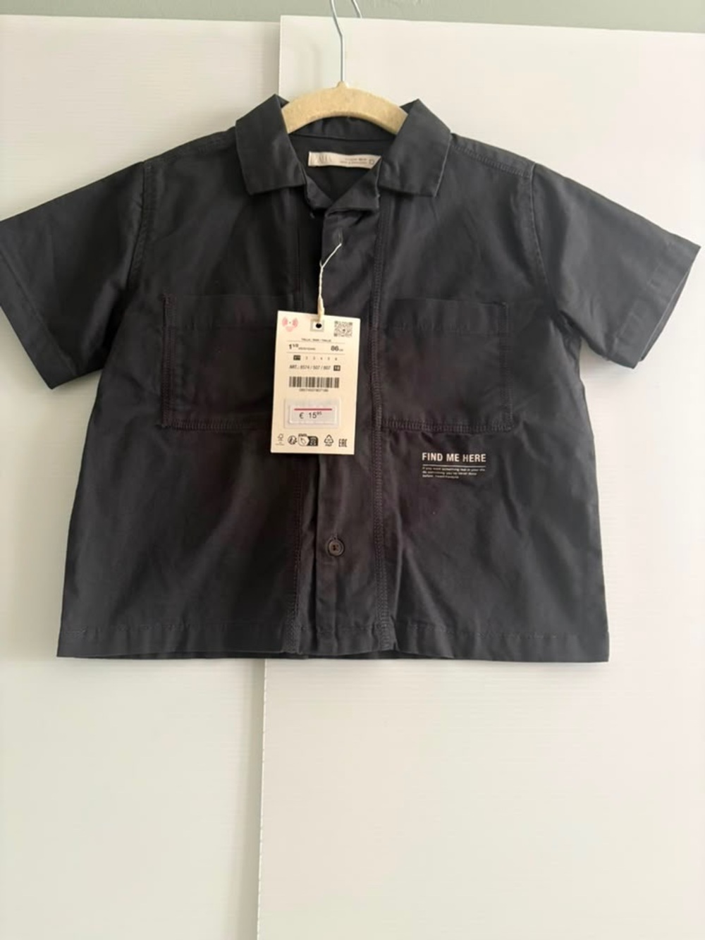 Zara Boys’ Utility Boxy Fit shirt NWT | size 12-18 months